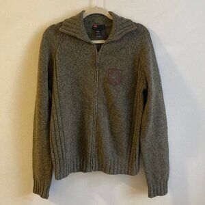 DIESEL Zip Sweater Wool Olive Green Men's L